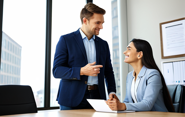 리더십 이론의 실제 적용 사례 - Agile Leadership in Action**

"A diverse team collaborating in a bright, modern co-working space, fu...