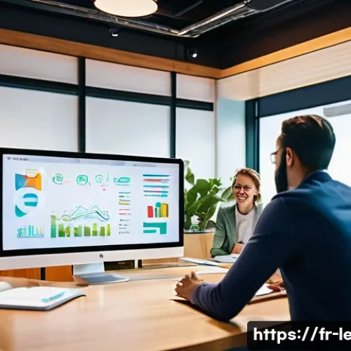 리더십 이론과 실제 사례 비교 - A dynamic startup office scene featuring a diverse group of professionals collaborating enthusiastic...